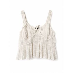 NWT Women's Future Collective Gathered Cream Sleeveless Corset Top Size XL